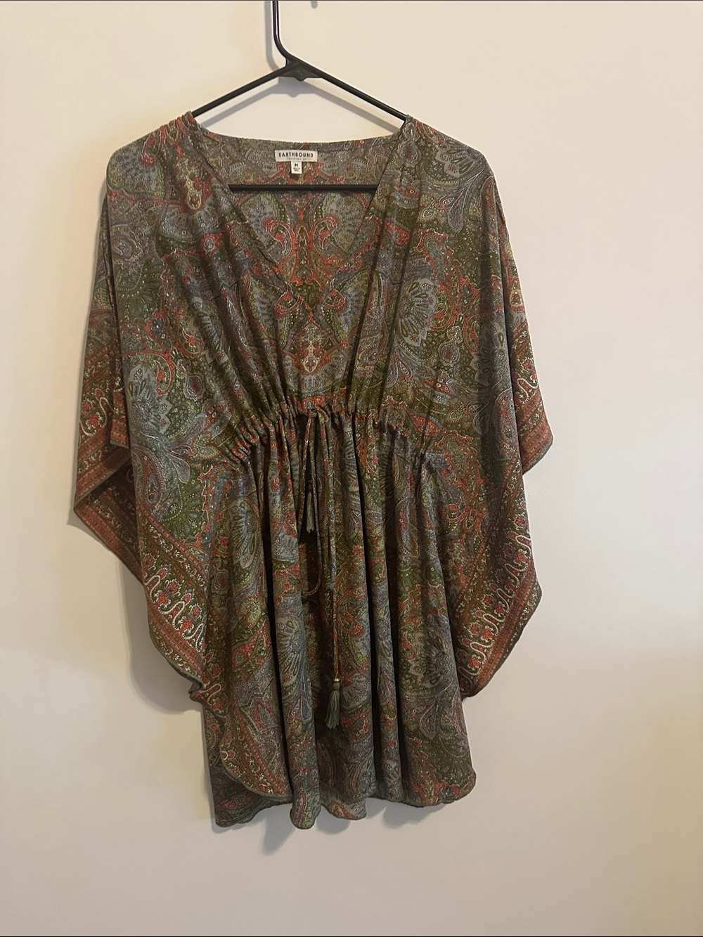 EARTHBOUND  Paisley Tie-Waist top